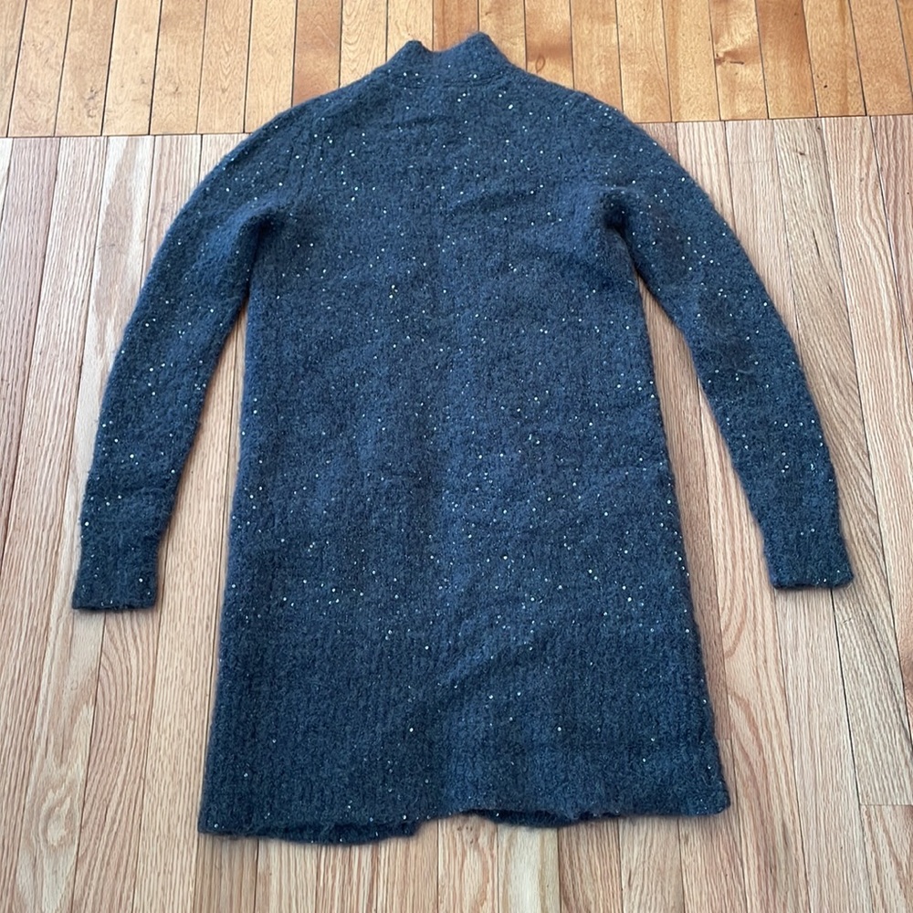 Tommy Bahama Cardigan Sweater Womens XXS Gray Sustone Open Front Alpaca Wool - Picture 9 of 10